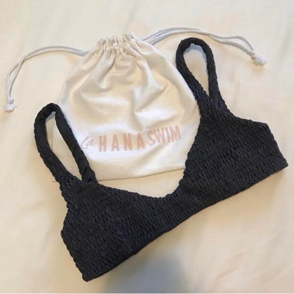 LAHANA SWIM- Azarha Top in Metallic Grey - Picture 2 of 4